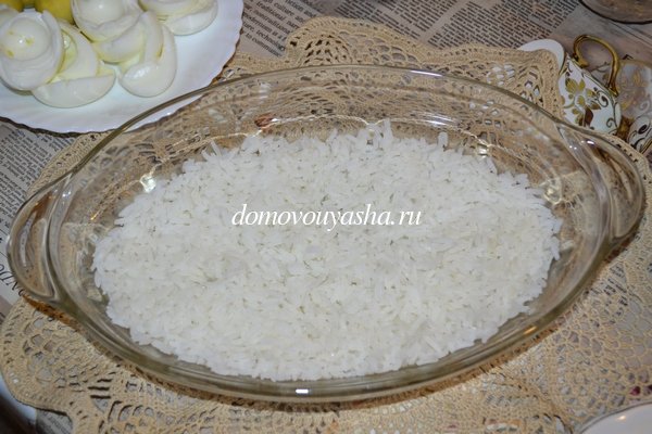 Салат мимоза с рисом рецепт с фото 